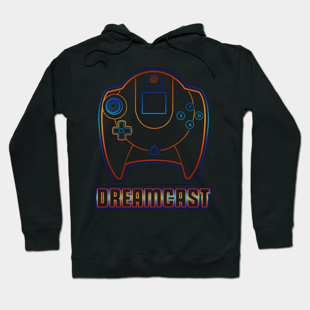 Neon Dreamcast Controller Hoodie by spdy4